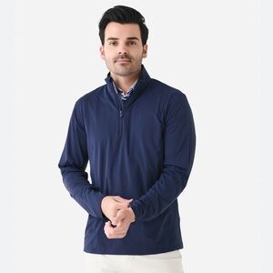 Greyson Maltese Blue Tate Mock Neck Quarter-Zip